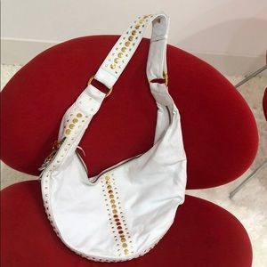 White and gold Junior Drake purse